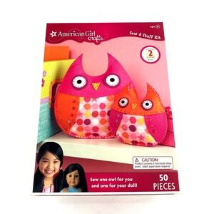 American Girl Crafts Sew and Stuff Kit Create 2 Stuffed Owls Complete New in Box